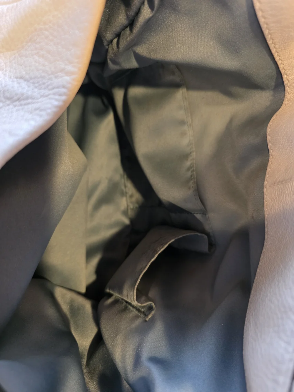 Vintage Coach cream pebbled leather hobo bag slouchy Y2K - Picture 13 of 14